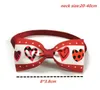 Vêtements pour chiens 50pic / set 16 couleurs pour animaux de compagnie Saint Valentin noeud papillon coeur motif chat collier de chien accessoire couleurs envoyées au hasard 2023