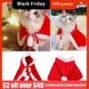 Cat Costumes Costume Santa Cosplay Funny Transformed Cat/Dog Pet Christmas Cape Dress Up Clothes Red Scarf Cloak Po Props Decor