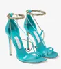 Dames high hakken jurk sandalen schoenen pompen elegante bruidalen kristal verstrikte peep teen feest bruiloft originele doos sacora