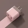 Anpassad f￤rgglad dubbelh￥lsuttag H￶g kapacitet Snabb laddare USB 20W Plug Wall Charger B210