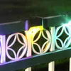 Decorazioni da giardino 4pcs Percorso Scala LED Luci solari IP65 Impermeabile Cortile esterno Recinzione Muro Prato Paesaggio Lampada Scala Luce notturna Goccia 221202