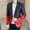 Men's Suits Blazers Brand clothing Men Fashion Party Coat Casual Slim Fit Jackets Buttons letter Floral Print Painting Male 221201