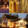Gardendecoraties 10m 20m 30m LED Solar Lamp Outdoor String Lights Fairy Holiday Christmas Party Ksland Decor Waterdicht 221202