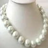 Bellezza 16mm AAA White South Shell Pearl Round Beads Necklace 18 pollici