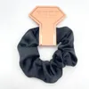 Crown Cover Card Party Favor Crystal Satin Large Scrunchie Wedding Party Gift Fashion Solid Color Set Hair Rope new