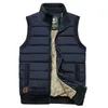 Mäns västar Autumn Winter Vest Men militär casual ullfoder håller varm taktisk väst ärmlös jacka män chaleco hombre stor storlek m5xl 221202