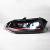 Car Styling Fari Luci di marcia diurna Lampada frontale per VW Polo Gruppo ottico a LED Testa di illuminazione Streamer Indicatore di direzione dinamico