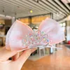 Childrens Hairpin Dhinestones Mesh Bow Kids Top Head Barrettes Wróżka