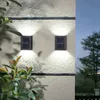 Décorations de jardin Smart Solar LED extérieur étanche haut et bas éclairage lumineux décoration lumières escaliers clôture lampe de lumière du soleil 221202