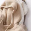 Maglioni da donna autunno inverno maglione di cashmere con cappuccio pullover femminile sciolto 100% pura lana con cappuccio languido vento pigro base di lavoro a maglia 221201