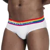 Herrensocken, schnell trocknende Unterwäsche, niedrige Taille, Herren-Slip, Netz-Unterhose, Regenbogen, atmungsaktiv, sexy U-Konvex-Beutel, Schwarz und Weiß