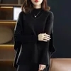 Women's Vests Pullovers Elegant Fashion Sleeveless Batwing Sleeve V-Neck Loose Warm Solid Knitted Tops Spring Autumn Sweater 221201