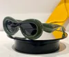 Niebieskie szare owalne, masywne okulary przeciwsłoneczne dla kobiet projektantki okularów przeciwsłonecznych mody słoneczne odcienie Uv400 okulary z pudełkiem