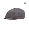Berets 1PCS Männer Beret Hut Vintage Flat Peak -Hüte für Mode -Fischgräten Gatsby Tweed Peaky Blinders