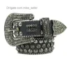 2022 Ceinture de créateur Bb Simon Strass Ceinture Taille Gun Couleur Perles Brillant Incorporation Pure Fait Main Tendance Personnalisée Dark Miss Vendeur