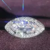 Anéis de casamento 2022 Luxurno de luxo de colorido de cor de prata anel de noiva africa