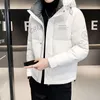 Coletes masculinos de moda de inverno pato branco letra de casaco de pato impress￣o de neve quente de neve quente sobretudo casaco de parkas com capuz 221201