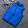 Hommes Gilets Ultra Léger Mince Vers Le Bas Manteau Hommes Hiver Col Montant Mince Veste Hommes Coupe-Vent Rembourré Gilet Sans Manches Portable Duvet De Canard Gilet 221202