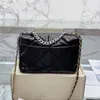 CC Brand Totes 30CM Vintage Oilwax Becerro 19 Maxi Totes Bolsas Clásico Acolchado Plata Tensor Cadena Mango Matelasse Cruz Gran Capacidad Mujer Lujo Handba