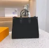 Frau Onthego Totes Handtasche Prägung Große Kapazität Mode Luxus Femme Designer Schulter Taschen Griff Dame Einkaufstasche 33 cm