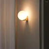 Lampada da parete moderna semplice sfera di vetro designer nordico soggiorno camera da letto comodino corridoio corridoio scala casa applique luce