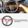 Braid On Car Steering Wheel 38cm Texture Soft PU Artificial Leather Car Covers With Needles And Thread Auto Car Accessories