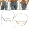 Riemen retro -stijl taille ketting riem multi -layer metalen tailleband voor vrouwen en meisjes broek sieraden accessoires jurk