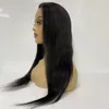 18インチ絹のようなストレートナチュラルカラー薄い肌のメディカルメディカルウィッグヨーロッパの処女人間の髪のフルプーウィグブラックウーマン