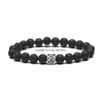 Charm Armbänder 8mm Schwarz Lava Stein Ätherisches Öl Diffusor Perlen Armband Quadrat Om Frauen Männer Mode Yoga Buddha Armbänder Schmuck Dhcej