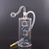 Grande taille 6,5 pouces de brûleur à mazout en verre Bong conduites d'eau en ligne Matrix Perc avec 10 mm d'épaisseur mâle en verre Pyrex tuyau de brûleur à mazout tube en silicone dab rig narguilé