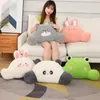 Oreiller de taille en peluche dessin animé grenouille Huksy lapin, 60CM, coussin de siège Animal, Kawaii, en peluche, pour canapé, chaise, décoration de maison, cadeau pour enfants filles