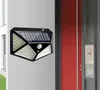 Trädgårdsdekorationer 100 LED IP65 Solar Light Outdoor Lamp Pir Motion Sensor Wall Waterproof Powered Sunlight For Decoration 221202