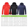 Outdoor Jackets Men Women Heated Vest Coat USB Electric Battery Long Sleeves Heating Hooded Warm Winter Thermal