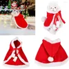 Cat Costumes Costume Santa Cosplay Funny Transformed Cat/Dog Pet Christmas Cape Dress Up Clothes Red Scarf Cloak Po Props Decor