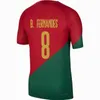 2022 Portugal Jersey Voetbalshirts Korte Mouw Thuis en Uit 7th C Ronaldo Jersey 11th Football uniform BERNARDO B.FERANDES
