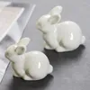 Figuras decorativas cerámica lindo escritorio blanco para escritorio animal decoración de muñecas de muñecas de departamento para niños escritorio