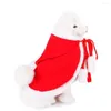 Cat Costumes Costume Santa Cosplay Funny Transformed Cat/Dog Pet Christmas Cape Dress Up Clothes Red Scarf Cloak Po Props Decor