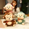 Novel Kids Cute Sunshine Scarf Monkey fylld Plush Doll Jungle Series Animals Toys for Baby Children Gifts