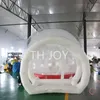 outdoor activities 5m long big Transparent inflatable dome bubble tent snow globe with tunnel Christmas decoration balloon235W