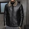 Men's Leather Faux Motorcycle PU Jacket Thick Fleece Winter Coat Male Windproof Brand ropa hombre 221201
