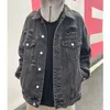 Herrjackor High Street Vintage Wash Jacket Torn Jeans Jacket Men's Loose Casual Jacket T221202