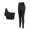 Active Sets WAREBALL Seamless Yoga Set Sport Outfit For Woman One Shoulder Bra High Waist Leggings Suit Fitness Running Workout Clothes