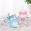 Bebek Duş Hediye Şekerleri Bowknot Besleme Bottle Şeffaf Şeffaf Şeker Kutusu Bebek Vaftiz Vaftizleri Şişeler BH8049 TQQ