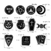 Broches Broches Sorcière Ouija Lune Tarot Livre Nouveau Style Goth Émail Pins Badge Denim Veste Bijoux Cadeaux Broches Pour Femmes Hommes 167 T2 Dhazg