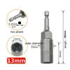 1pc 5.5mm-19mm Extra Deep Bolt Nut Driver Bit Set 1/4 pouces 6.35mm Hex Shank Impact Socket Adapter Setters Pour Power Tool