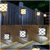 Luzes de parede solar Luz de luz IP65 Imperven￧￣o a ￡gua 6 LED LUBRILHA DE LUZ DE SUL LED DROPAￇￃO DE DECORAￇￃO DO JARDIL DE JARDIM