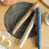 Table Mats Set Of 4 13 Inch Round Cotton Placemats Non Slip Heat Insulation Braided For Dinner Parties BBQs 38cm Plate Charger