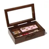 Ювелирные мешочки портативная коробка для хранения часов с серьгими браслеты корпус 21x12x6cm