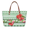 Seesäcke Cumagical 2022 Ankünfte Großhandel Stoffhandtaschen im Tribal-Stil Polynesian Hawaiian Plumeria Pattern Tote Shoulder Bag