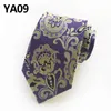 Bow Ties Jbersee Men's Tie 8 cm Jacquard tkanin męskie Paisley krawat ślubny Formalny biznes Slim Gravatas LD8061